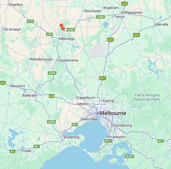 collecting locality map for 'Nancarrow, R.H.'